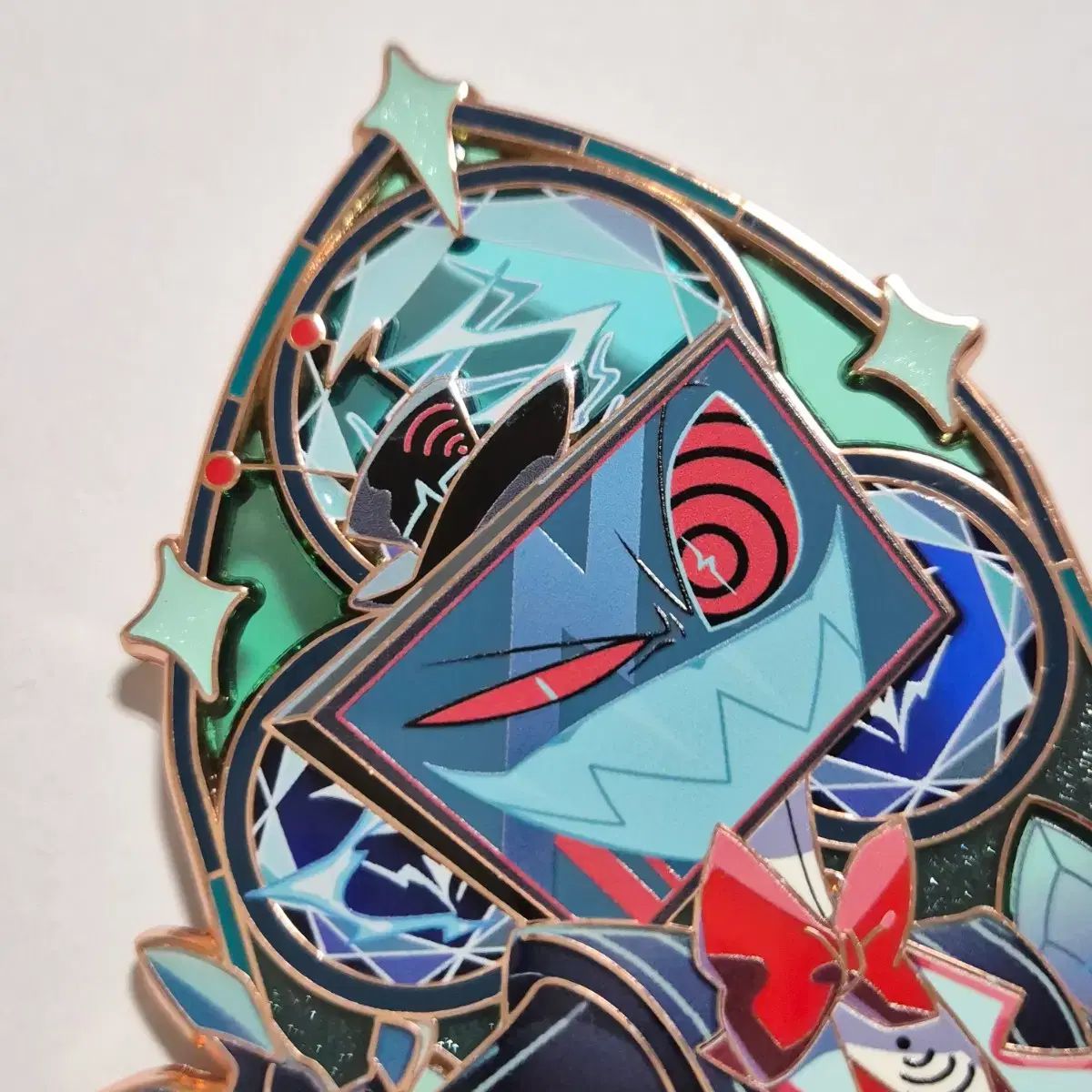 해즈빈ホテル ボックス ステンドグラス メタルバッジ カフスボタン