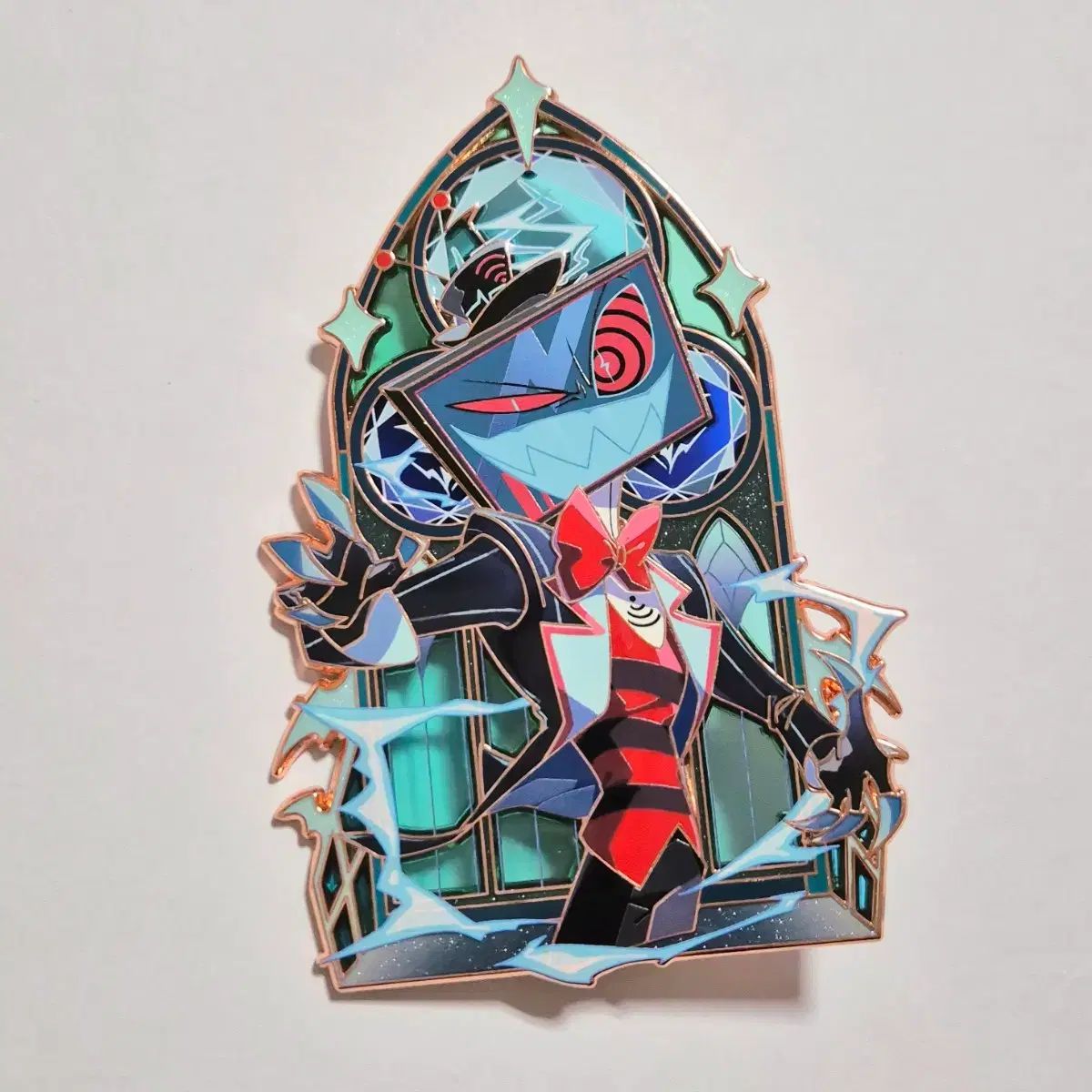 해즈빈ホテル ボックス ステンドグラス メタルバッジ カフスボタン