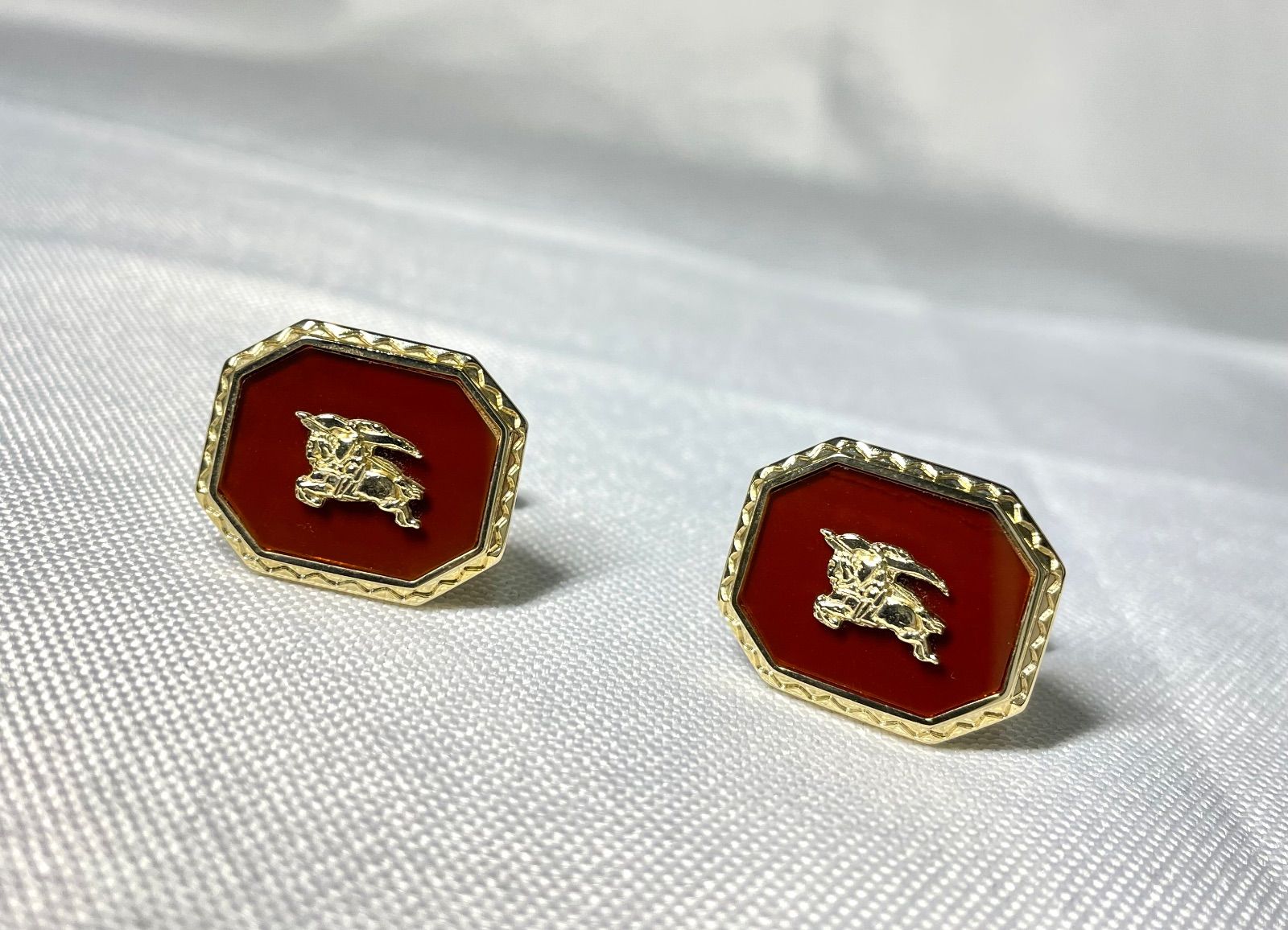 美品 Burberry バーバリー ホースナイトロゴ 騎士 スターリング