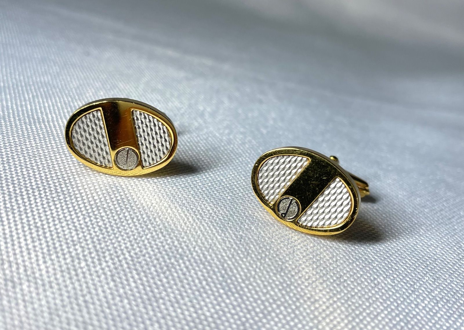 dunhill ダンヒル dロゴ＆メッシュライン シルバー＆ゴールド