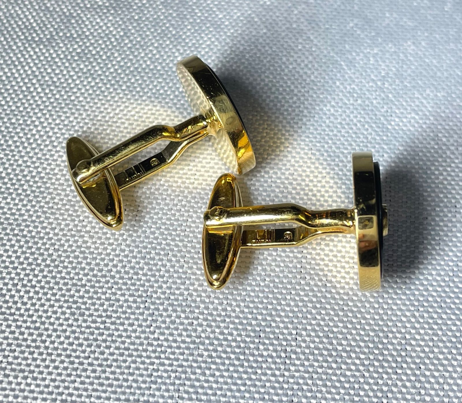 dunhill ダンヒル dロゴ ブラックストーン＆ゴールド ヴィンテージ