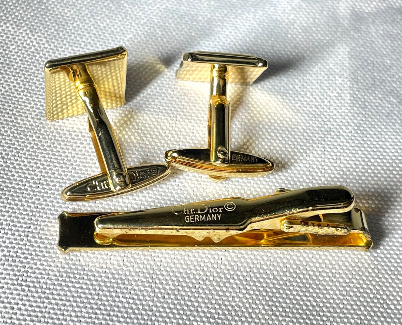 Dior ディオール CDロゴ ヴィンテージ スクエアカフス ネクタイピン