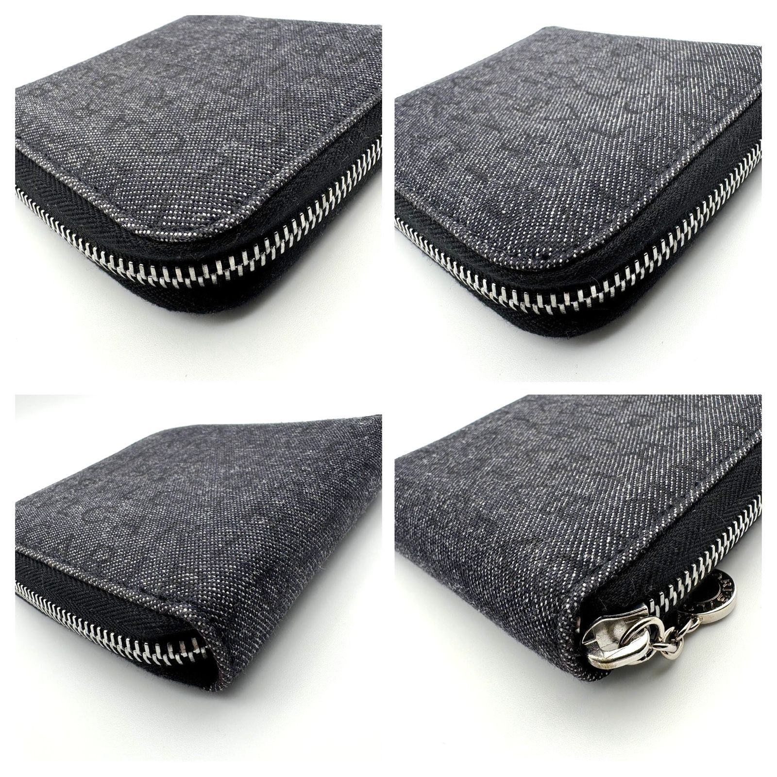 美品 】BVLGARI ブルガリ ロゴマニア デニム ラウンドファスナー 二