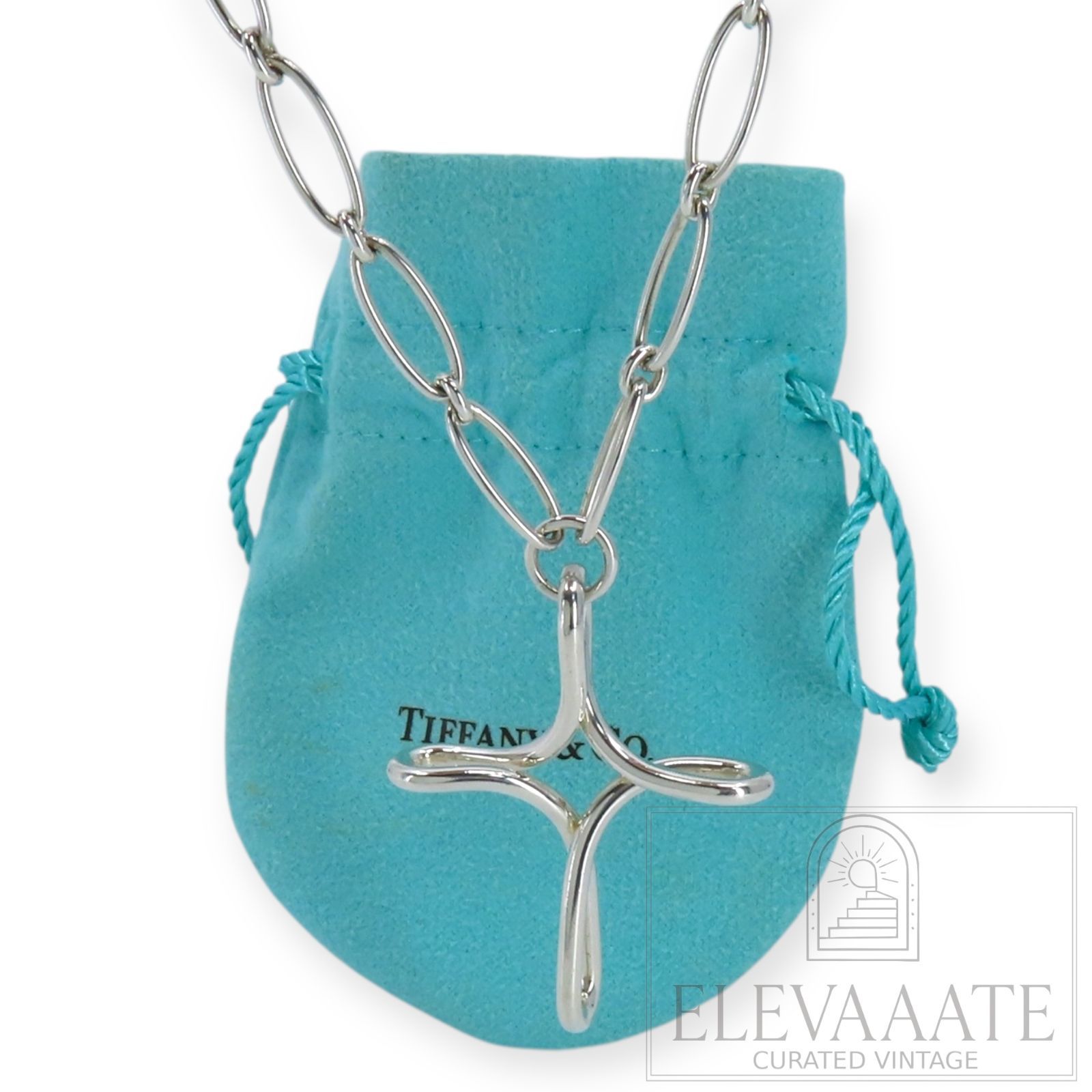 希少 美品 Tiffany&Co. ティファニー ラージ オープンハート シルバー