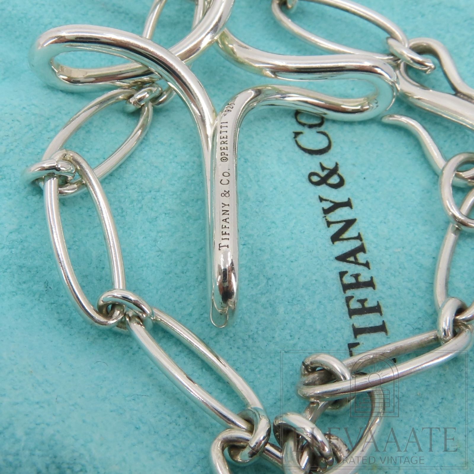 希少 美品 Tiffany&Co. ティファニー ラージ オープンクロス オーバル 