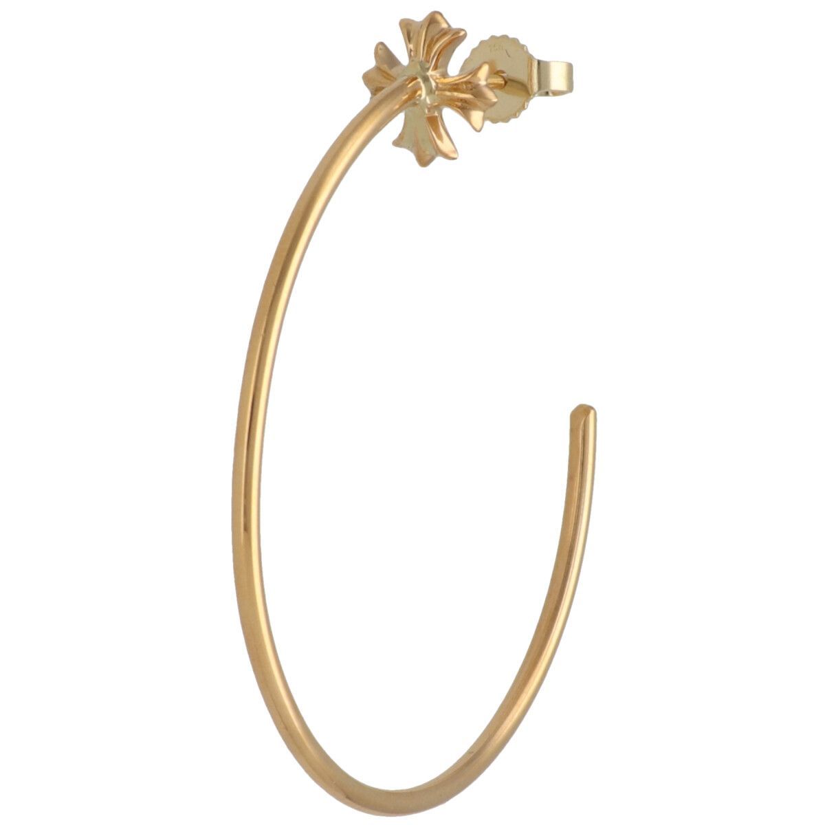 CHROME HEARTS クロムハーツ CHプラス フープピアス 22 K ゴールド イヤリング RS