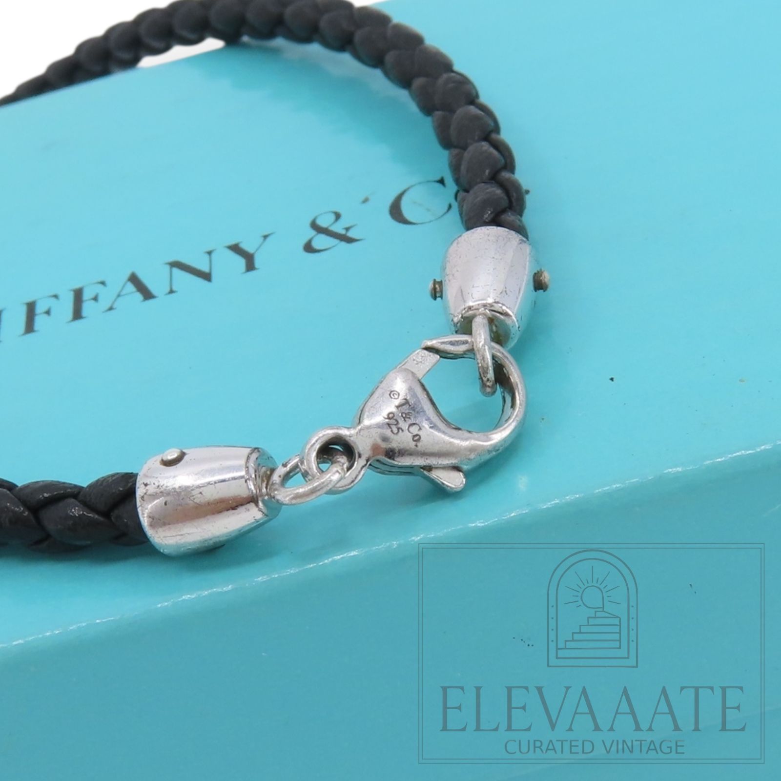 希少 美品 Tiffany&Co. ティファニー ラージ アトラス キューブ レザー