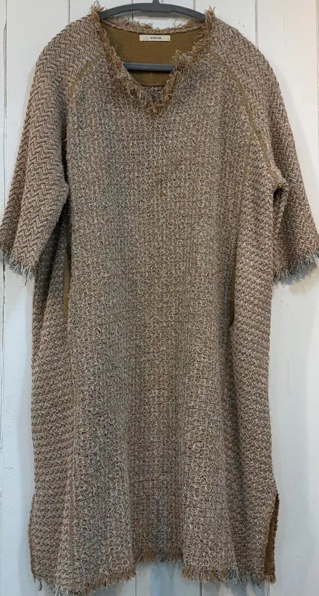 SYSTEM ブラウン 半袖 カットアウト ONE PIECE