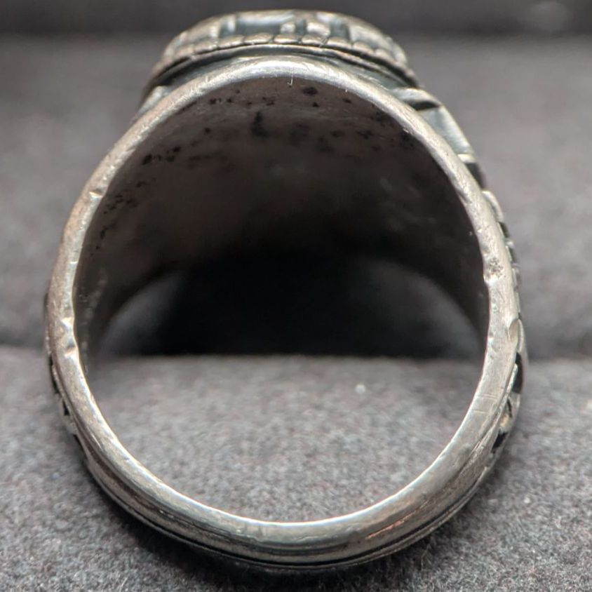 1977年 JOSTENS カレッジリング スターリングシルバー925 ブルー