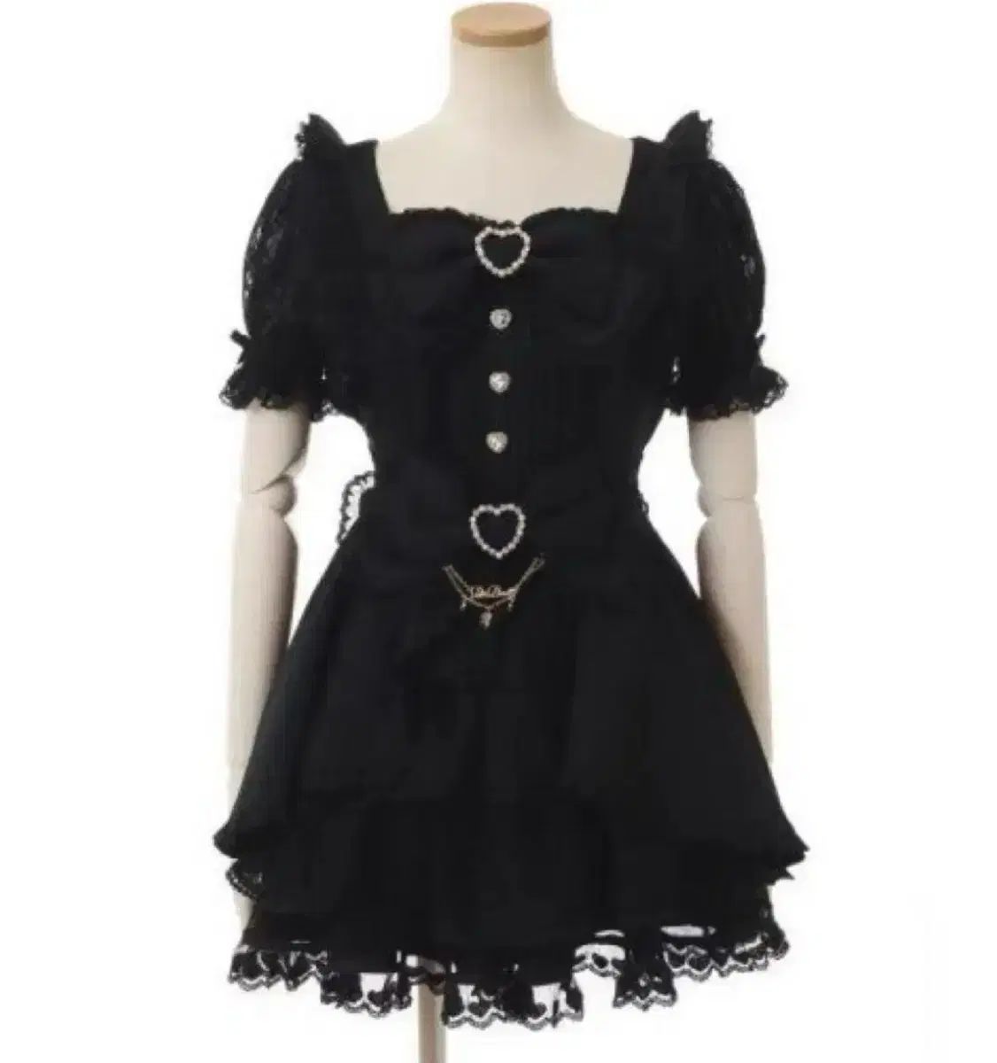 リズリサ LIZ LISA カシュクール セットアップ ブラック 量産型 地雷系