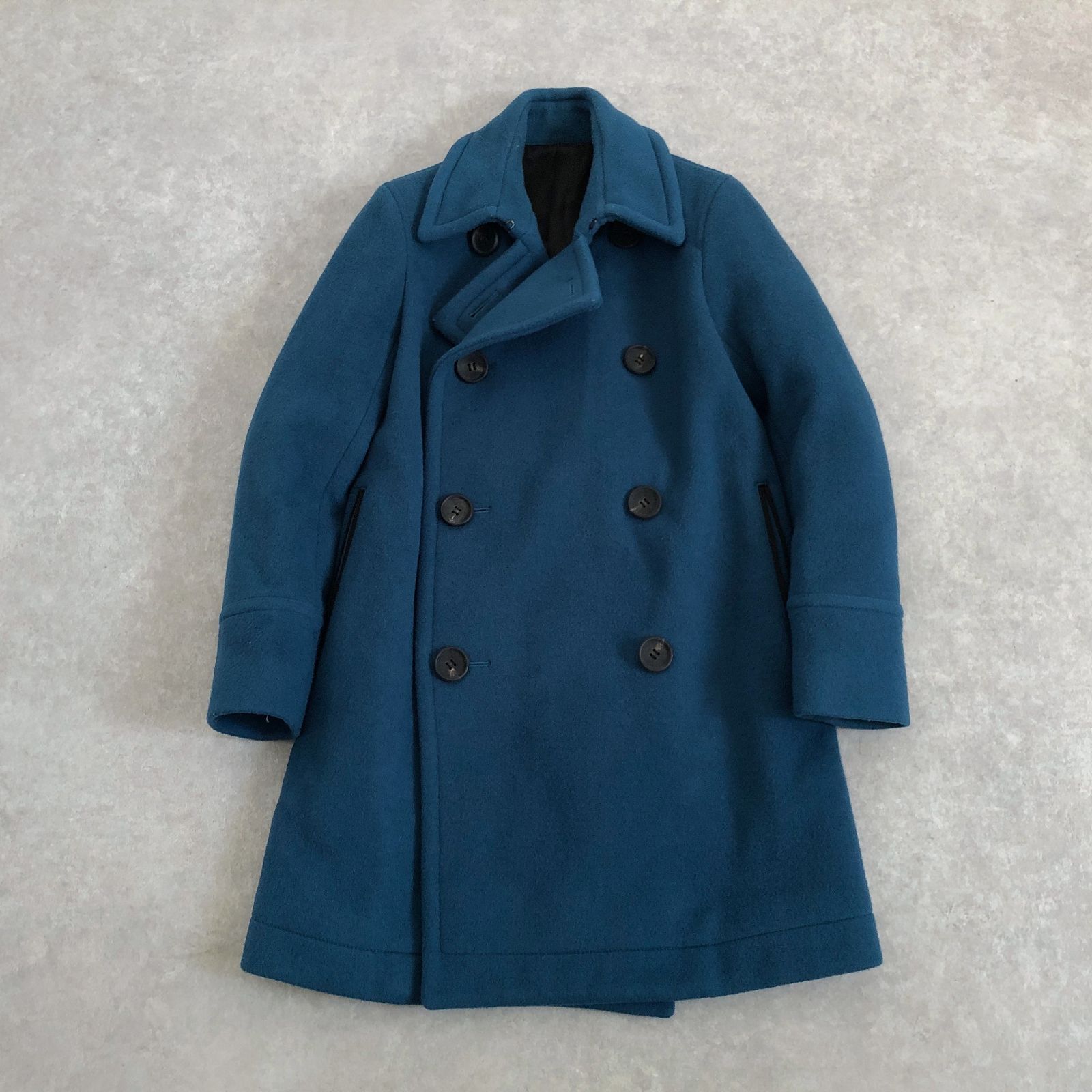 定価7.9万 THE RERACS 限定色 ターコイズ メルトンウール Pコート