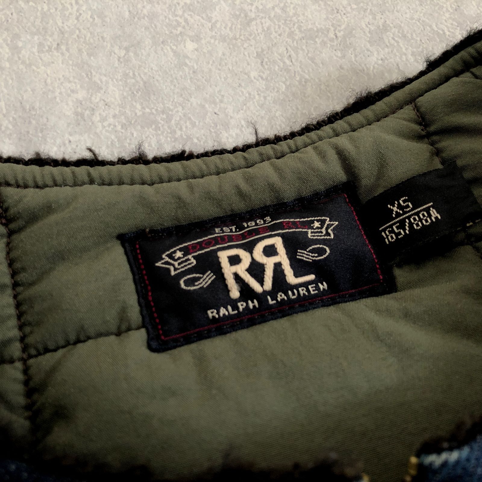 RRL Old type デニム キルティング ベスト 中綿 ダブルアールエル