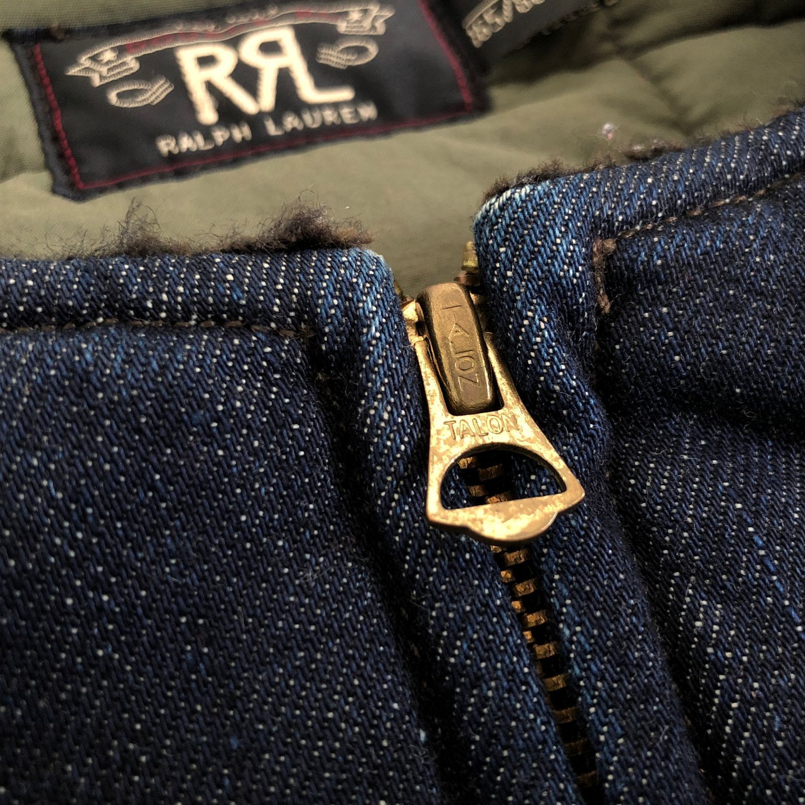RRL デニムキルティングベスト RRL Old type デニム キルティング ベスト 中綿 ダブルアールエル