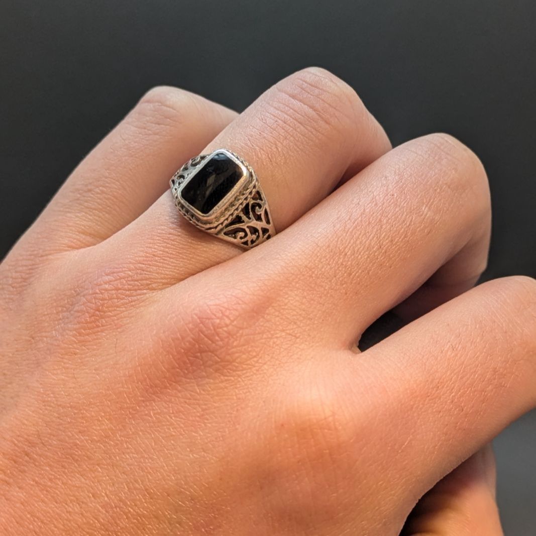 激渋　希少　ヴィンテージ　リング　925 シグネット　ミリタリー　アンティーク 激渋 希少 ヴィンテージ リング 925 シグネット ミリタリー