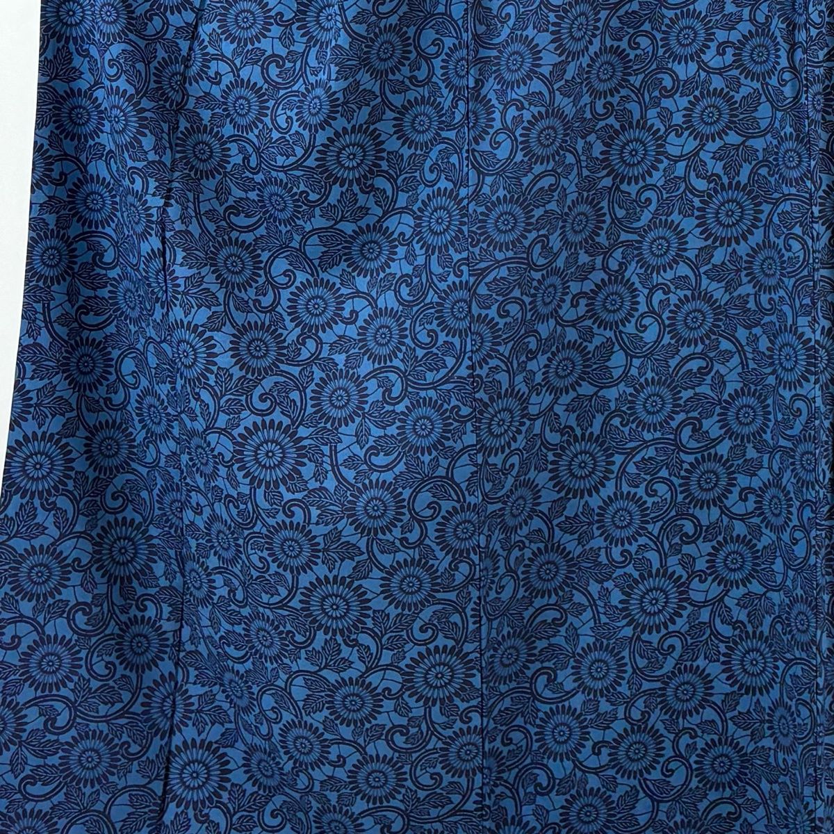 小紋 身丈152cm 裄丈66cm M 袷 菊唐草 藍色 正絹 秀品 【中古】 - メルカリ