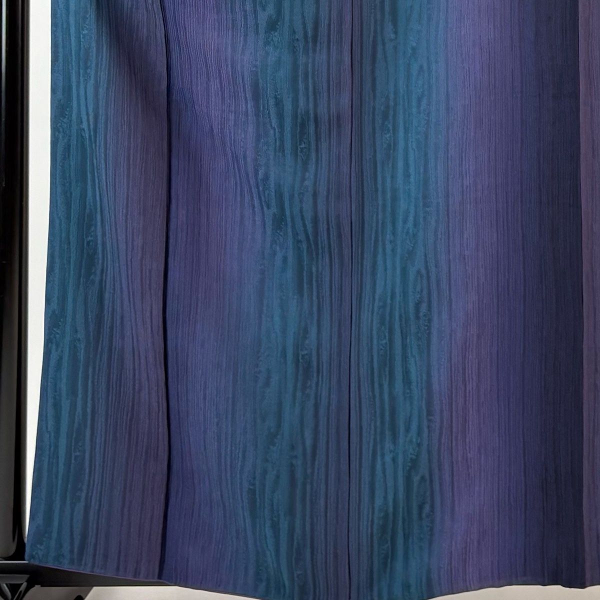 小紋 身丈159.5 cm 裄丈67 M 袷 地紋 縦ぼかし 紫 正絹 秀品