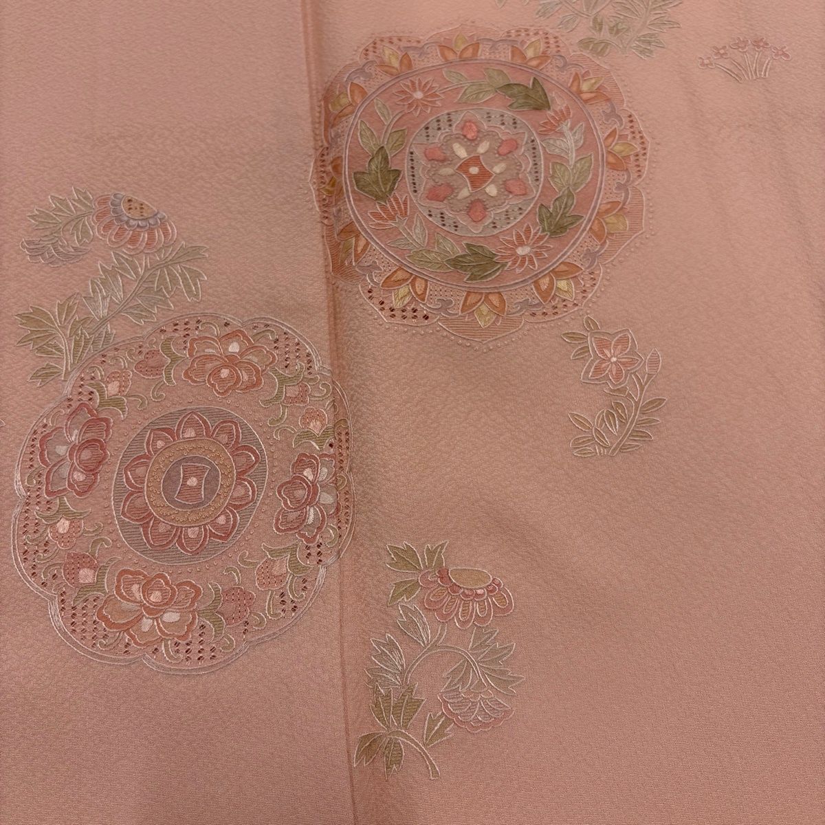 蘇州刺繍 サーモンピンク