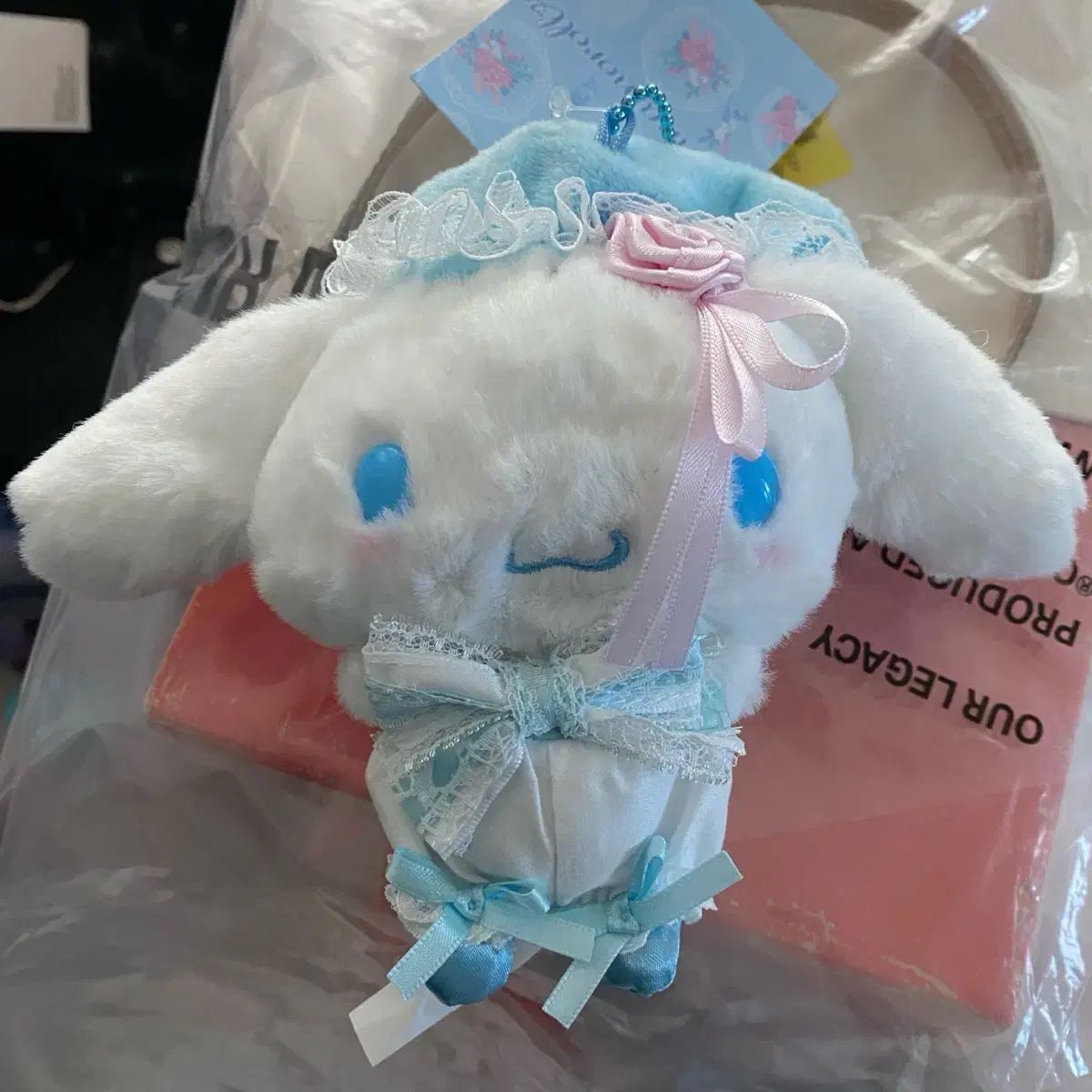 サンリオ 白フリル シナモロール ぬいぐるみ キーホルダー 【公式通販】
