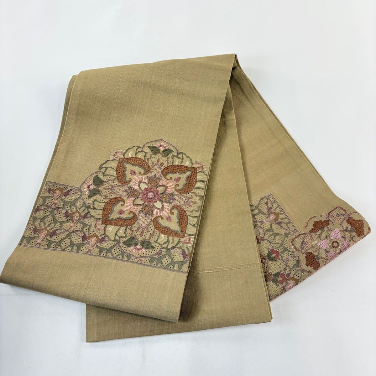 田中一村 大島紬美術館 洒落袋帯 正絹 お太鼓柄 Q1064 田中一村 大島紬