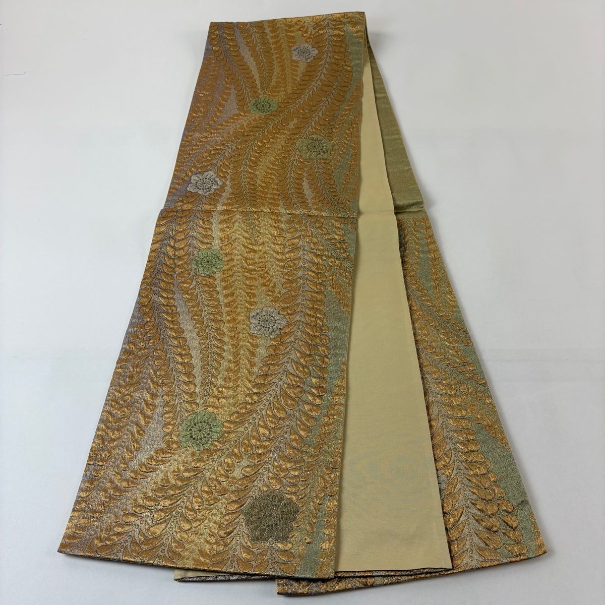 美品】 袋帯 秀品 辻が花柄 箔 金銀糸 金色 六通 正絹 【中古】 - メルカリ