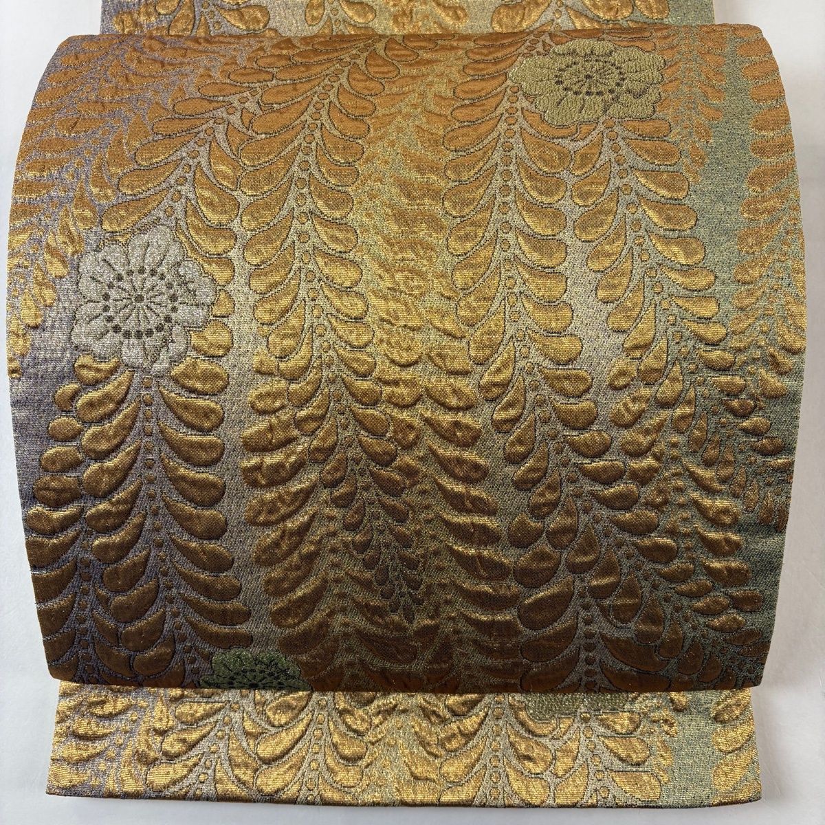 美品】 袋帯 秀品 辻が花柄 箔 金銀糸 金色 六通 正絹 【中古】 - メルカリ