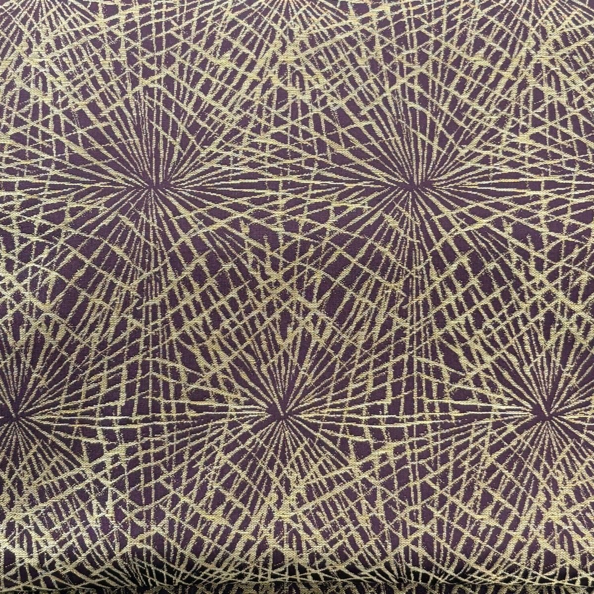 開き名古屋帯 龍村美術織物 比翼仕立て 敷松葉 濃紫 正絹