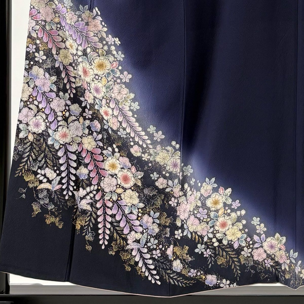 付下げ 身丈156.5cm 裄丈65.5cm M 袷 翠山工房 やまと 落款 辻が花