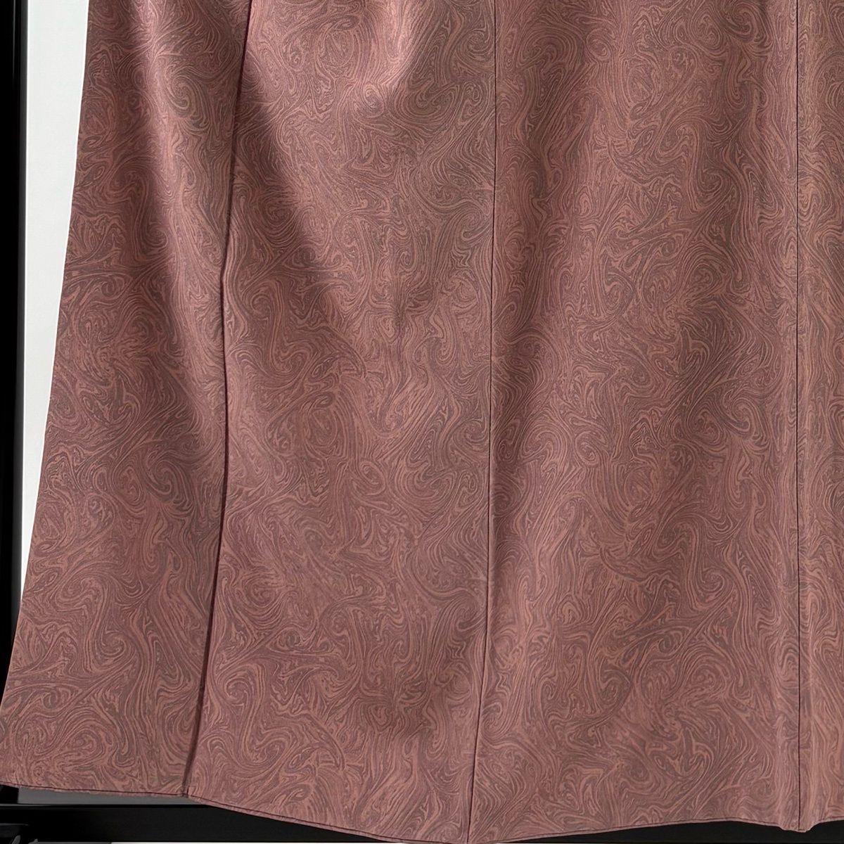 小紋 身丈158 cm 裄丈63 S 袷 墨流し 小豆色 正絹