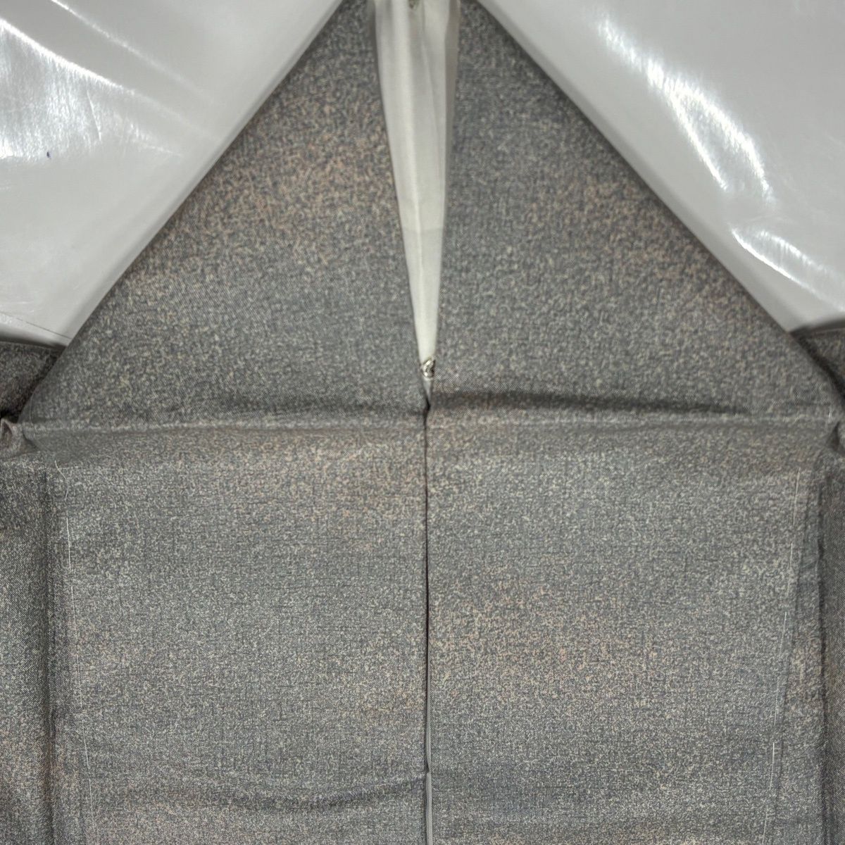  小紋 身丈156 cm 裄丈64 5 M 袷 大島紬地 証紙 ぼかし柄 灰色 正絹 小紋 着物