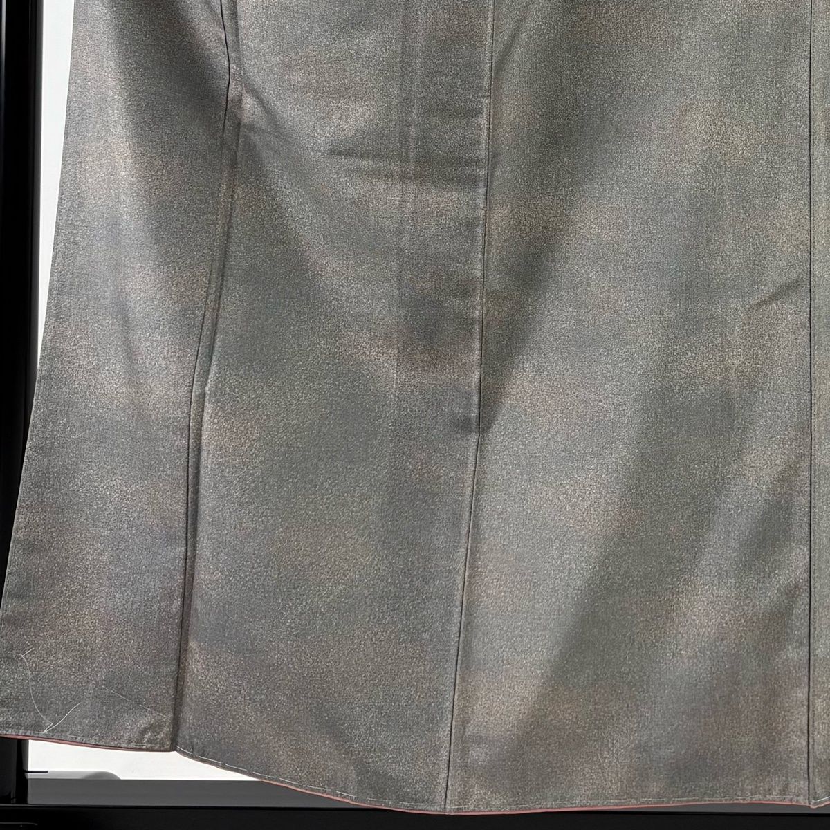 小紋 身丈156 cm 裄丈64.5 M 袷 大島紬地 証紙 ぼかし柄 灰色 正絹