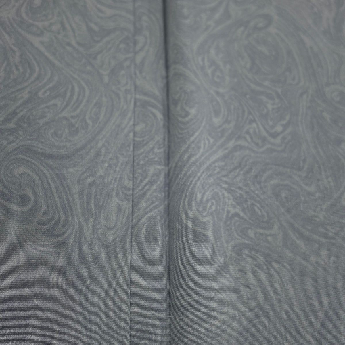  小紋 身丈151 5 cm 裄丈64 M 袷 墨流し 青灰色 正絹 小紋 着物