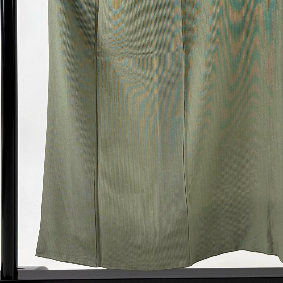 江戸小紋 身丈154 cm 裄丈63 S 袷 万筋 薄緑 正絹