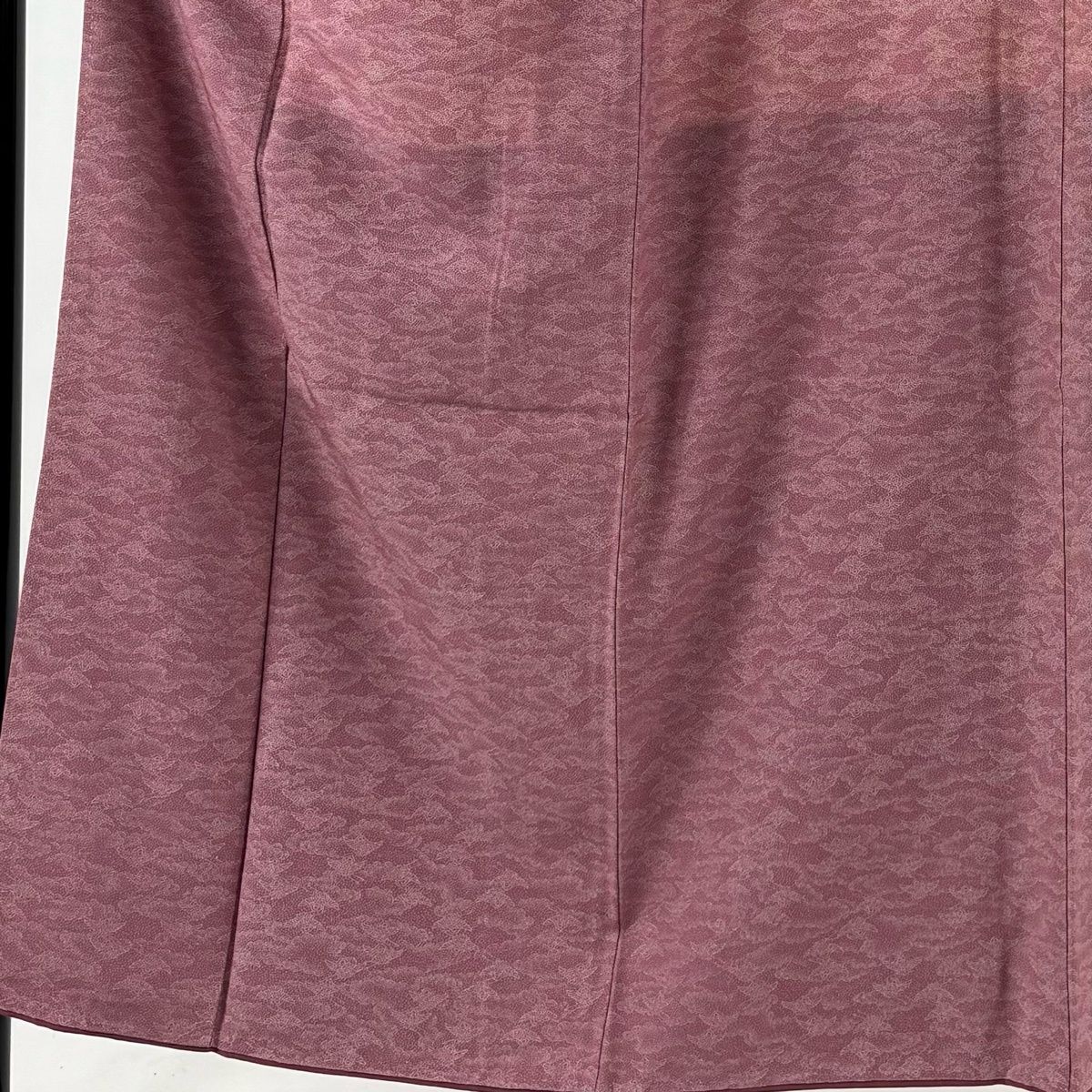 江戸小紋 身丈152 cm 裄丈62.5 S 袷 人間国宝 中村勇二郎 落款 鶴 雲文 ピンク 正絹