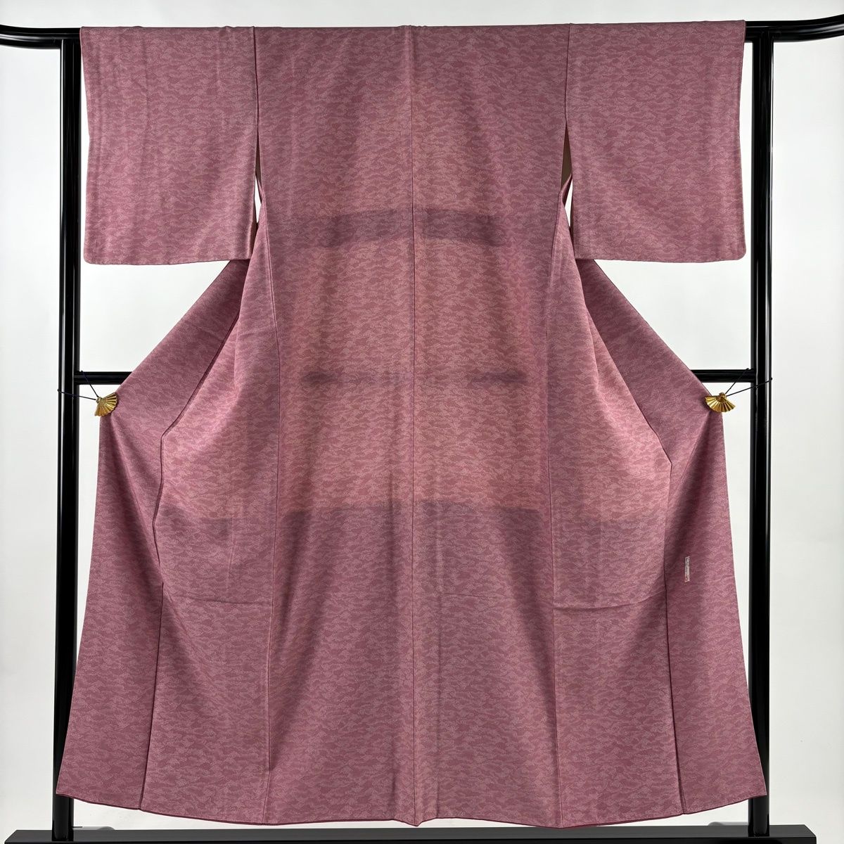 江戸小紋 身丈152cm 裄丈62.5cm S 袷 人間国宝 中村勇二郎 落款 鶴 雲