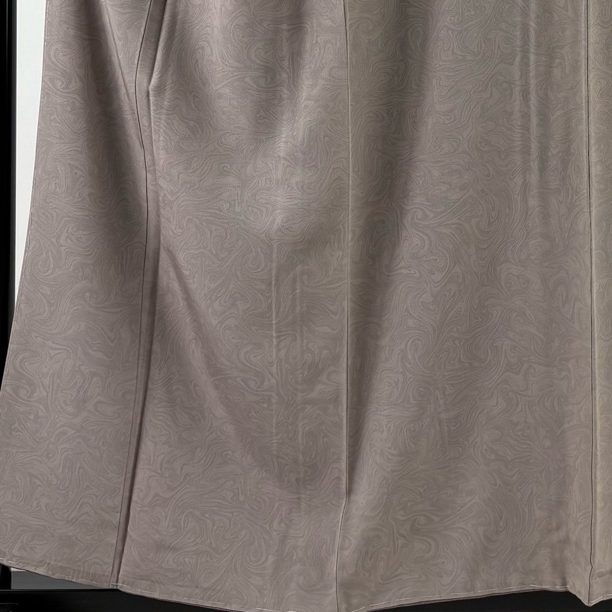 小紋 身丈158 cm 裄丈65 M 袷 墨流し 薄小豆 正絹