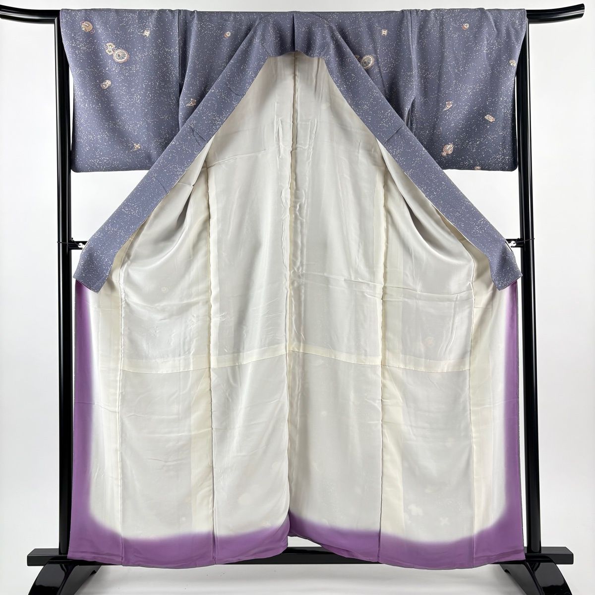 付下げ 身丈159cm 裄丈65.5cm M 袷 袋帯セット 宝尽くし 染め分け