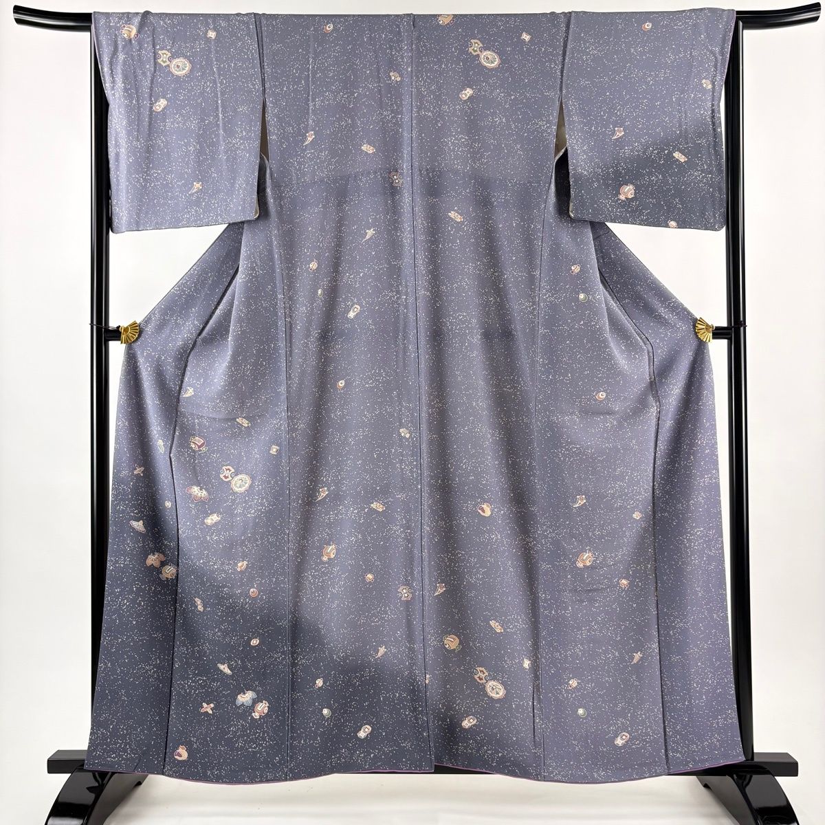 付下げ 身丈159cm 裄丈65.5cm M 袷 袋帯セット 宝尽くし 染め分け