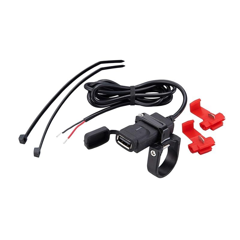 キジマ Kijima バイクパーツ USB電源 ポートキット シングル クランプ式 USB A 防塵 防水IP 55相当 急速充電 QC 3 0 対応 DC 5 V 2 8 304 6303