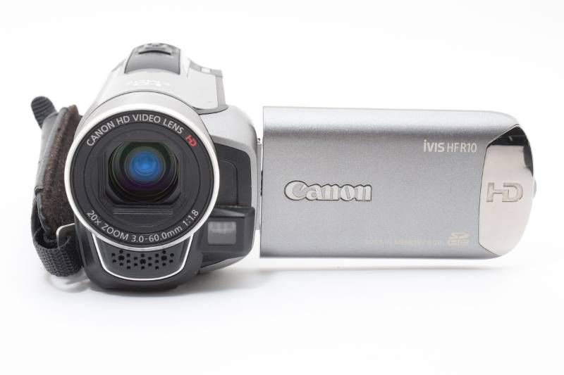 実用光学美品 箱あり】Canon キャノン iVIS HF R10 シルバー ビデオ