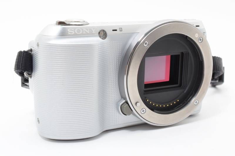 カメラ 【実用光学美品】Sony ソニー NEX-C3 シルバー ボディ ショット