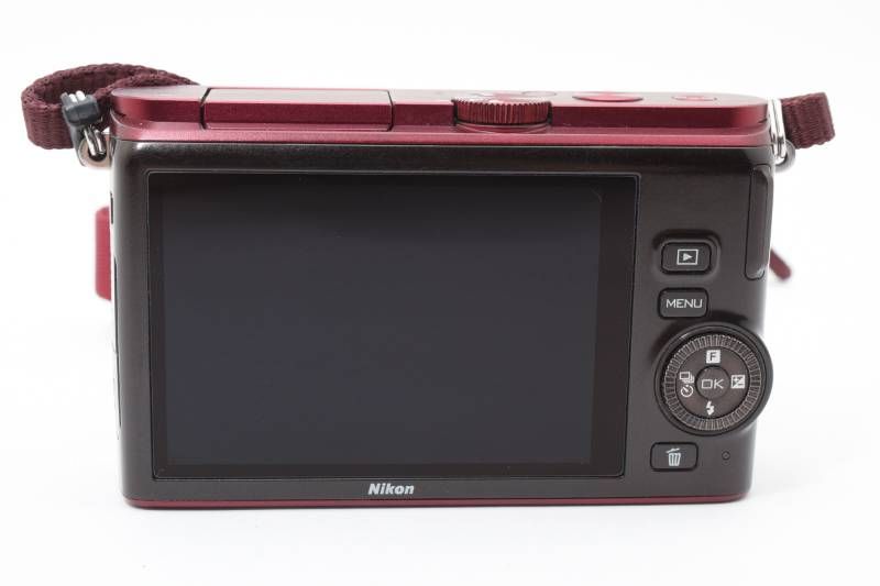 実用光学美品】Nikon ニコン Nikon1 J3 赤 レッド ボディ シャッター数