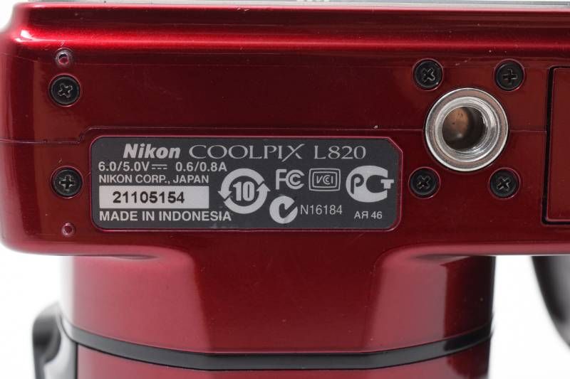 実用光学美品】Nikon ニコン COOLPIX L820 赤 レッド コンパクト