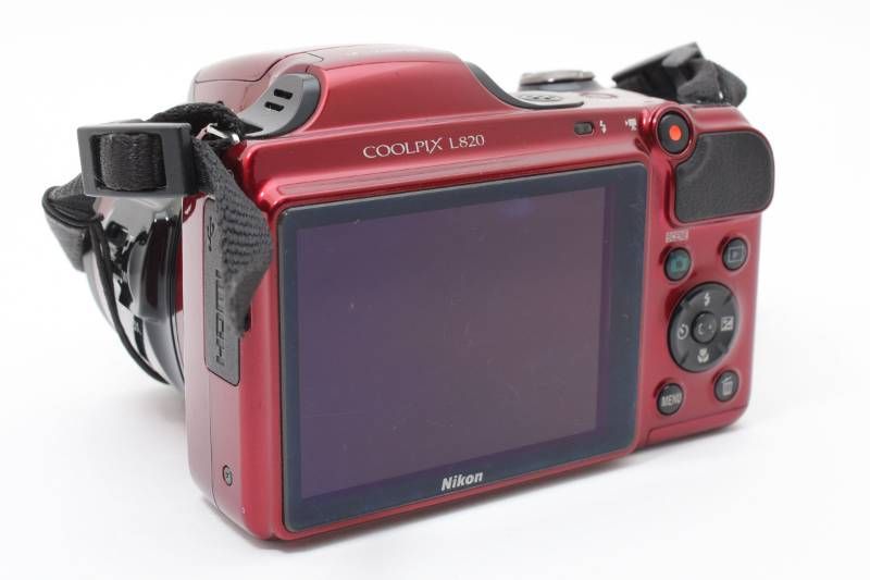 実用光学美品】Nikon ニコン COOLPIX L820 赤 レッド コンパクト
