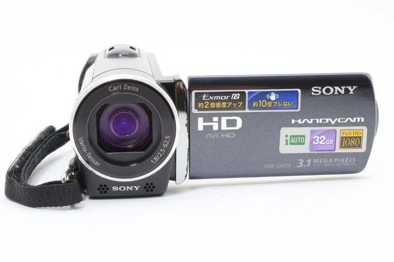 実用光学美品】Sony ソニー HDR-CX170 黒 ブラック ビデオカメラ