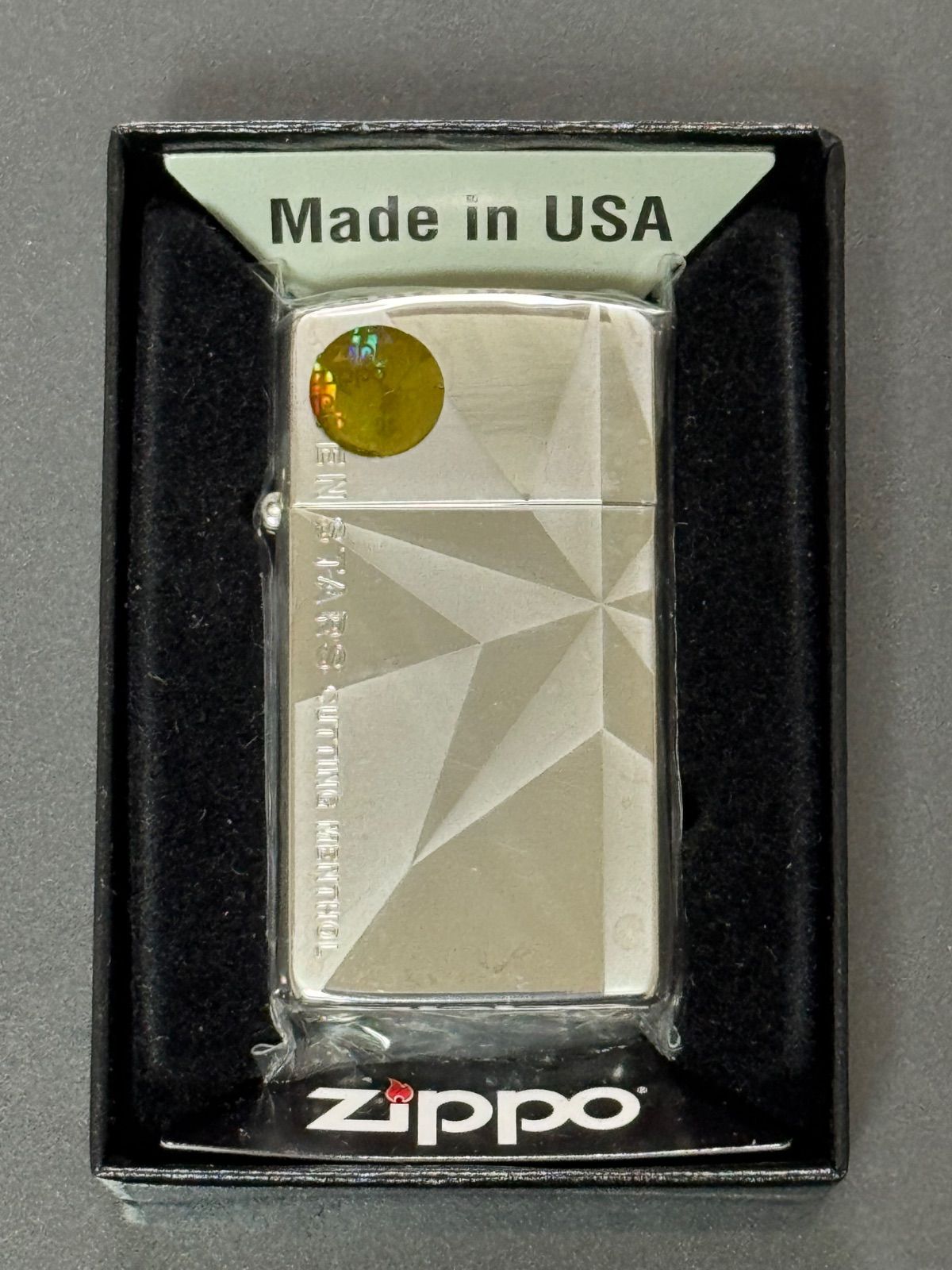 zippo SEVEN STARS CUTTING MENTHOL 品 セブンスター メンソール 2011年製 silver シルバー スリム 懸賞 デットストック ケース 保証書
