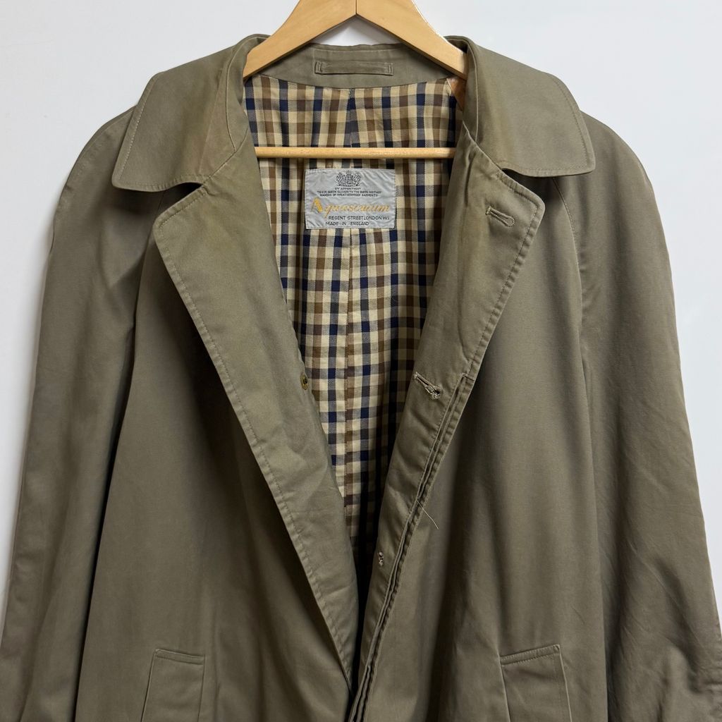 イギリス製 Aquascutum アクアスキュータム トレンチコート ステン