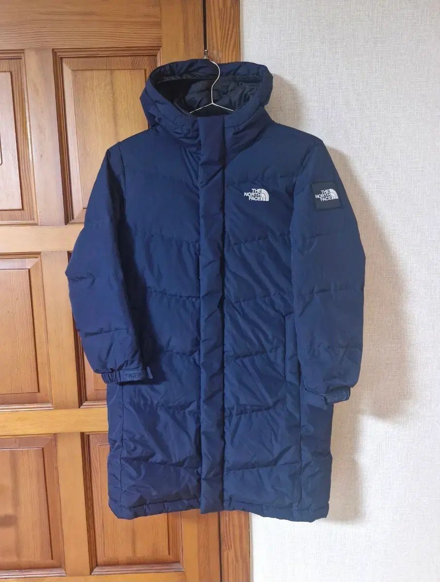 キッズ THE NORTH FACE ザノースフェイス ネイビー ダウンジャケット ロング丈 グースダウン