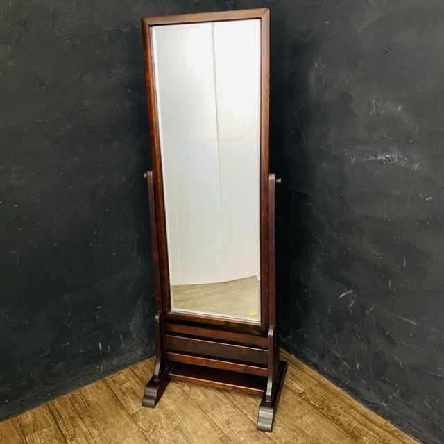 北海道民芸家具 姿見 ミラー 高級 家具 和家具 全身鏡 ミエミラー
