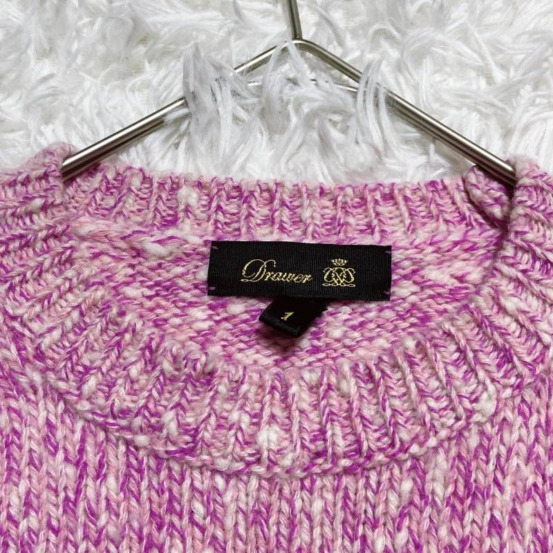 Drawer ドゥロワー ウール カシミヤ 5G 天竺編み クルーネックニット