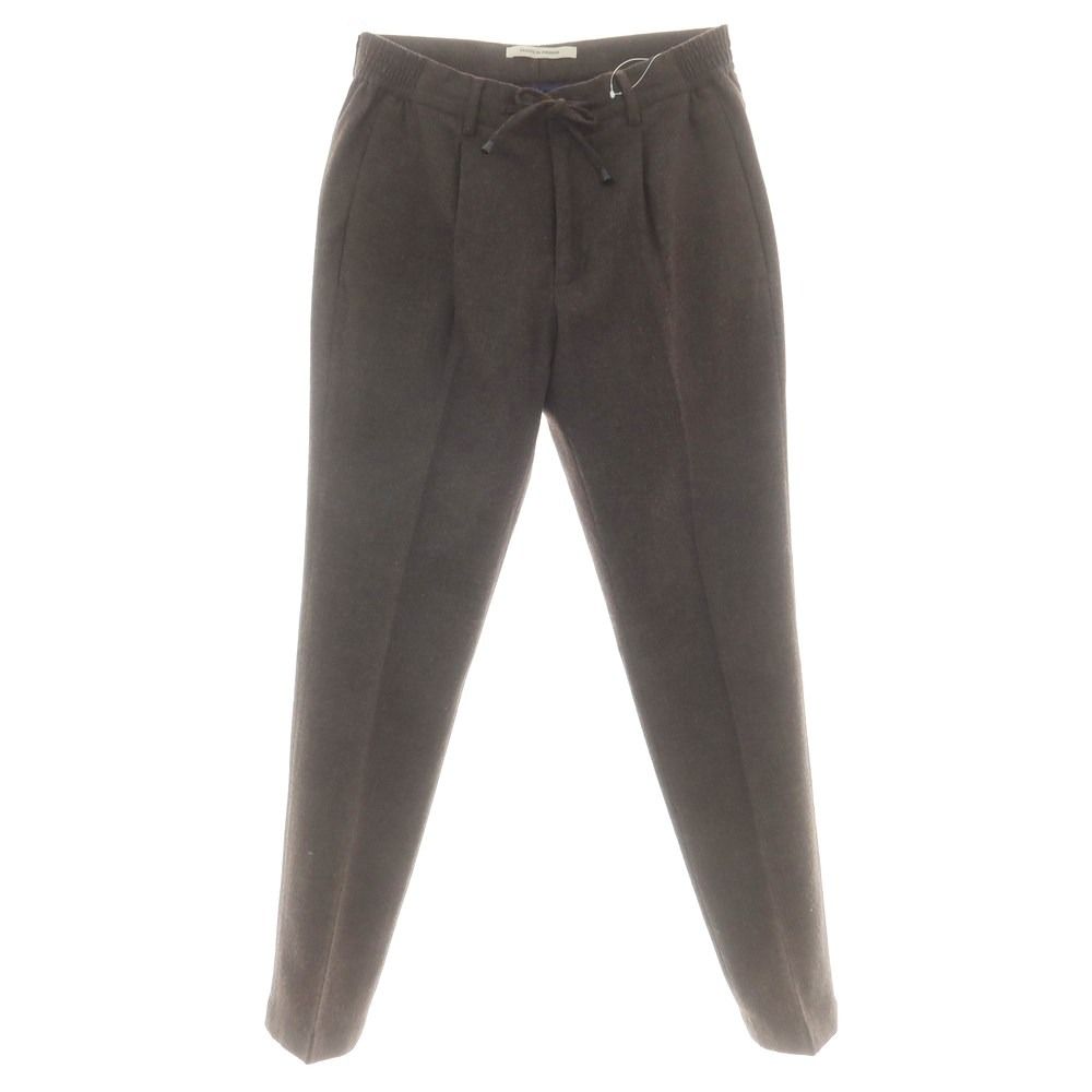 ジャブス アルキヴィオ giab s ストレッチ ウールポリエステル イージースラックスパンツ ダークブラウン サイズ44 メンズ